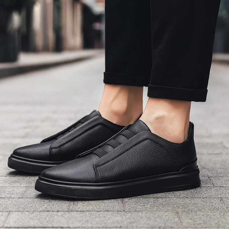 Men’s Leather Slip-On Trainers