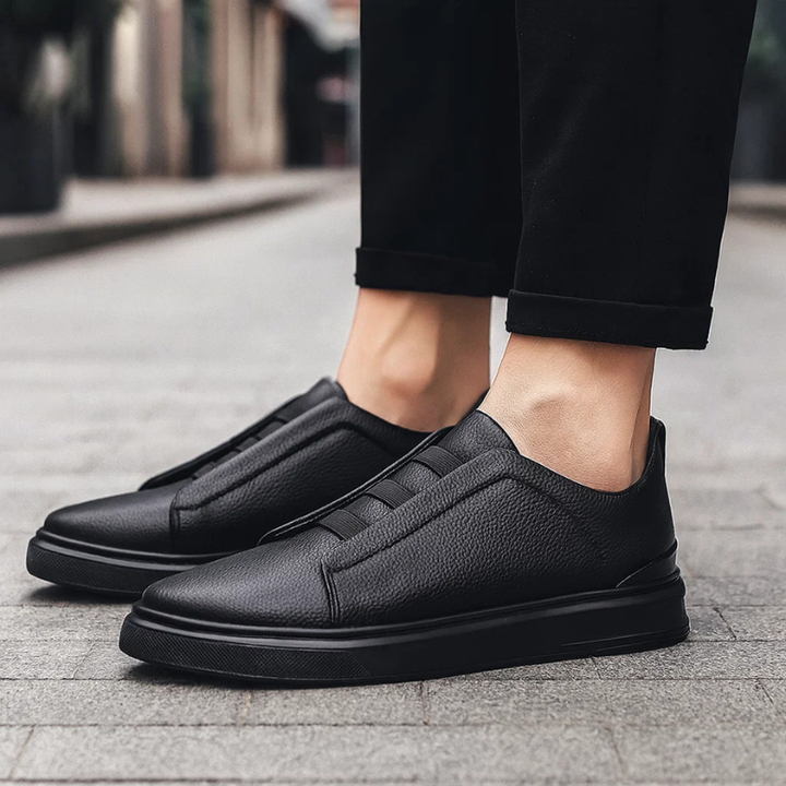 Men’s Leather Slip-On Trainers