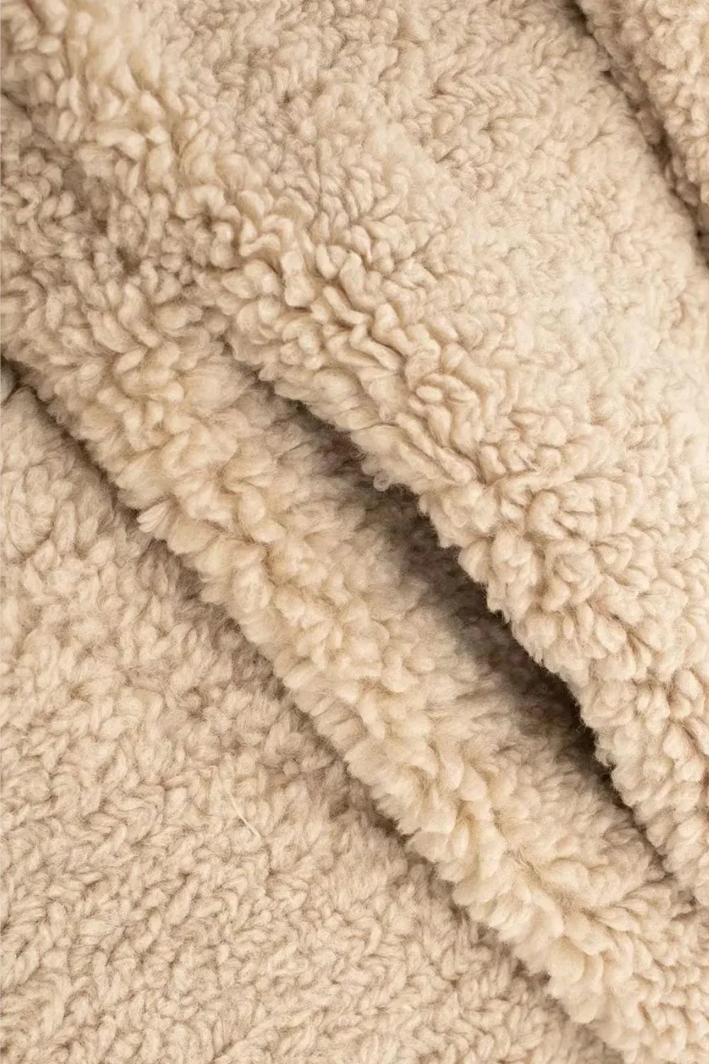 Women’s Longline Double-Breasted Teddy Coat