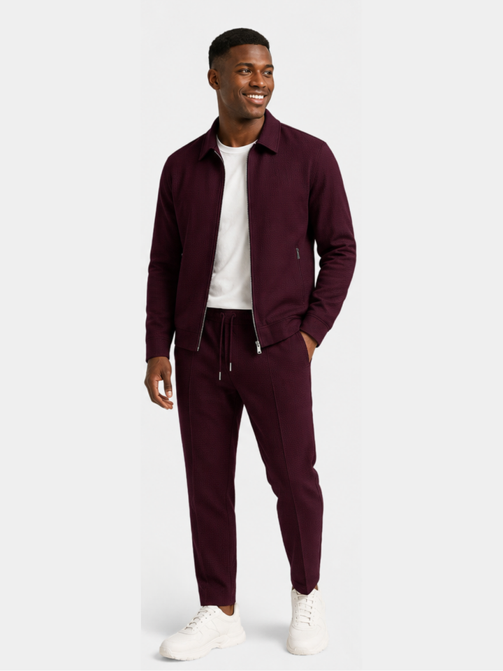 Men’s Slim-Fit Smart Jacket & Trouser Set