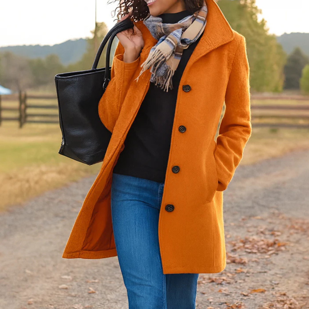 Women’s Single-Breasted Longline Coat