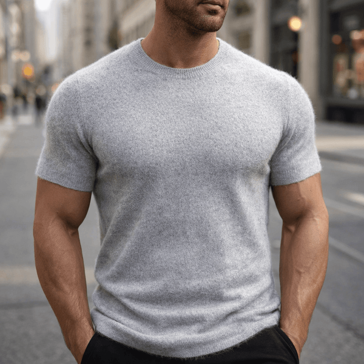 Men’s Short-Sleeve Knitted T-Shirt