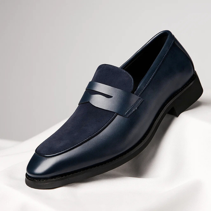 Men’s Leather and Suede Penny Loafers