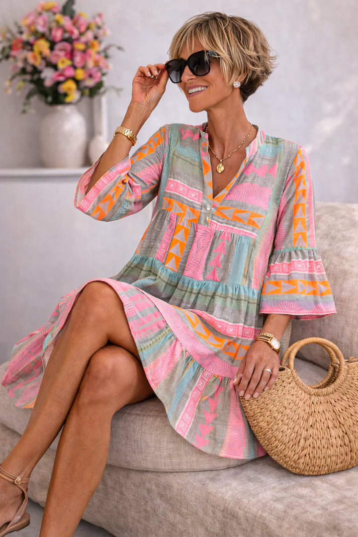 NOVA | Vibrant Midi Dress with Airy Comfort for the Weekend
