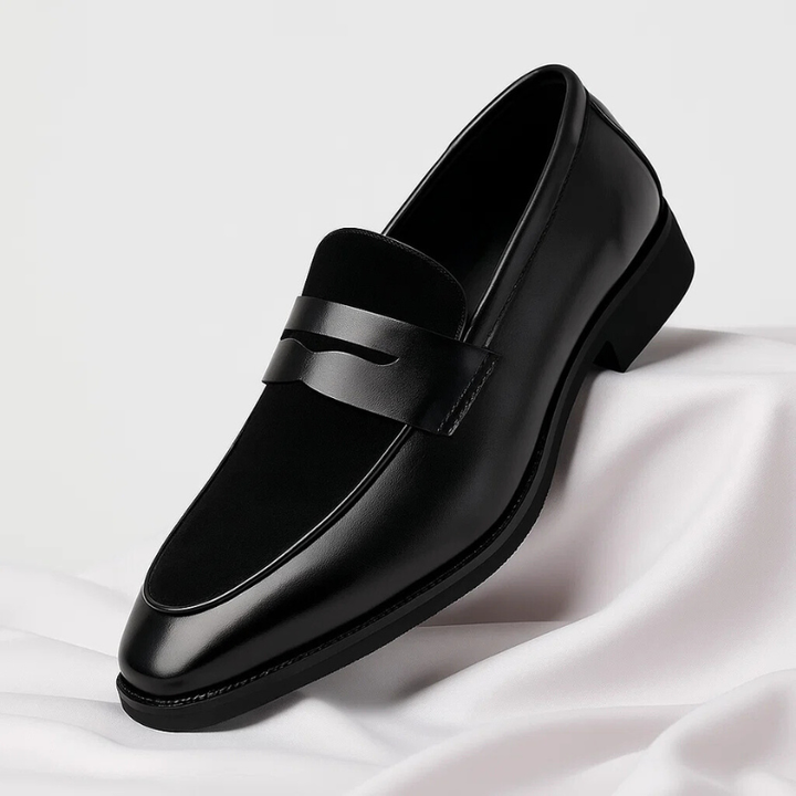 Men’s Leather and Suede Penny Loafers
