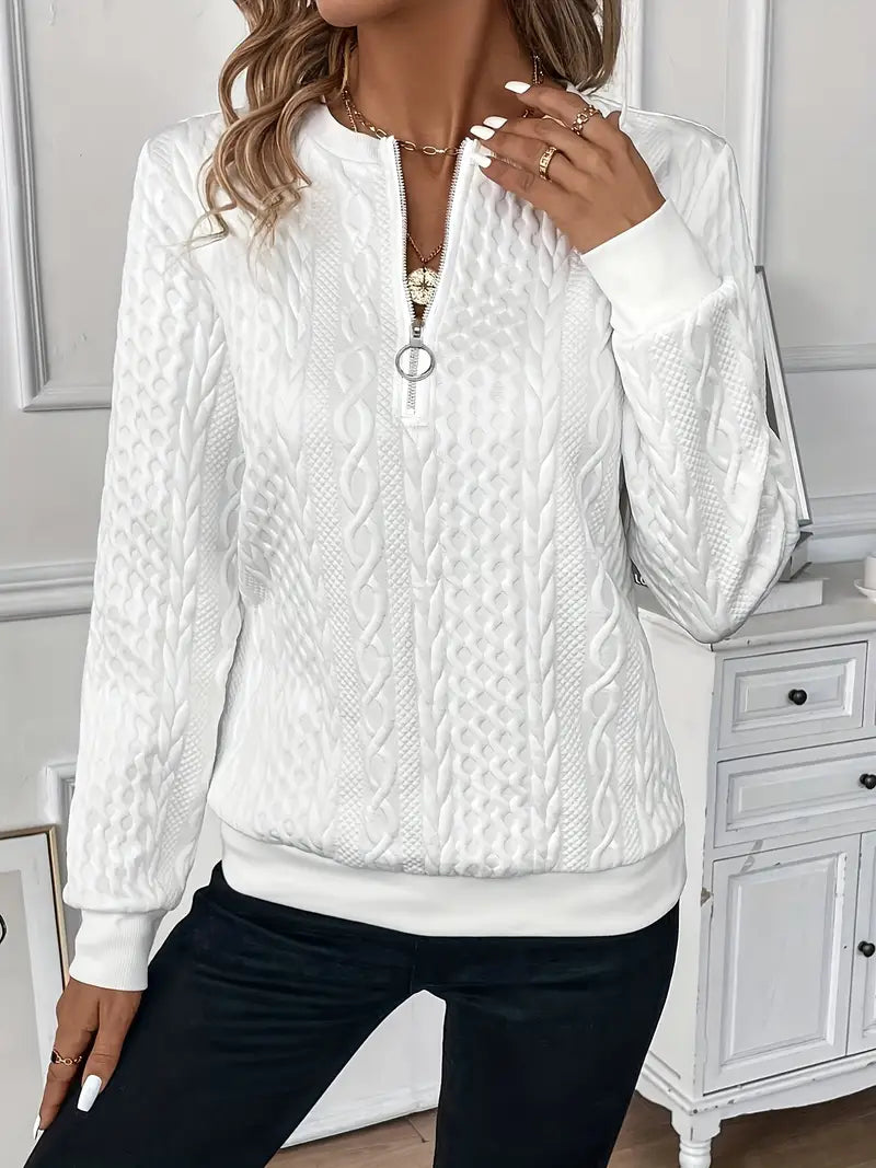 Women’s Cable-Knit Half-Zip Jumper