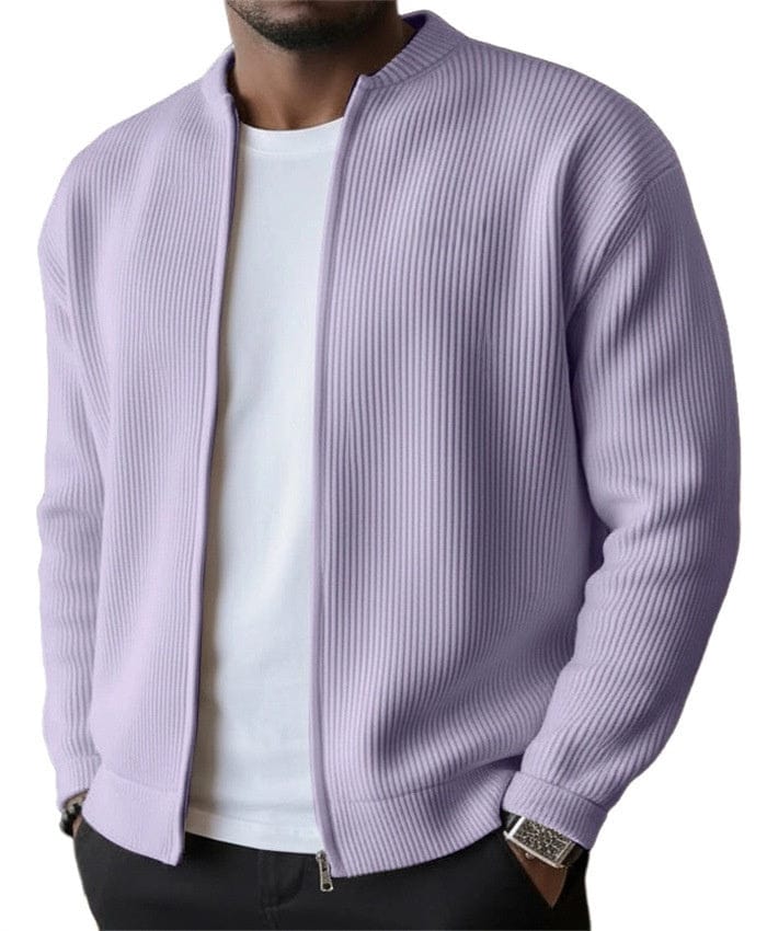 Men’s Ribbed Zip-Up Cardigan