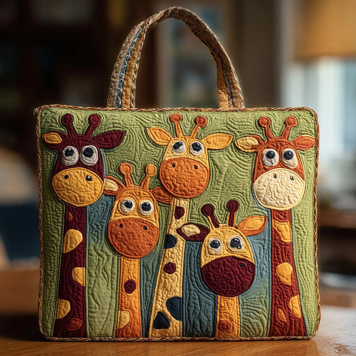 Quilted Tote - Giraffe
