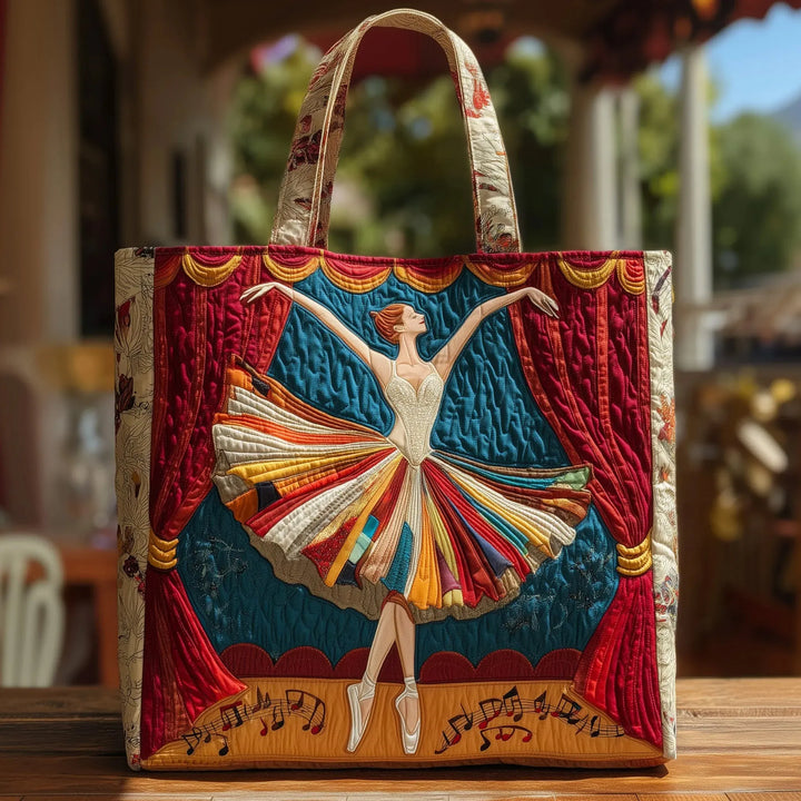 Quilted Tote - Elegant Ballerina