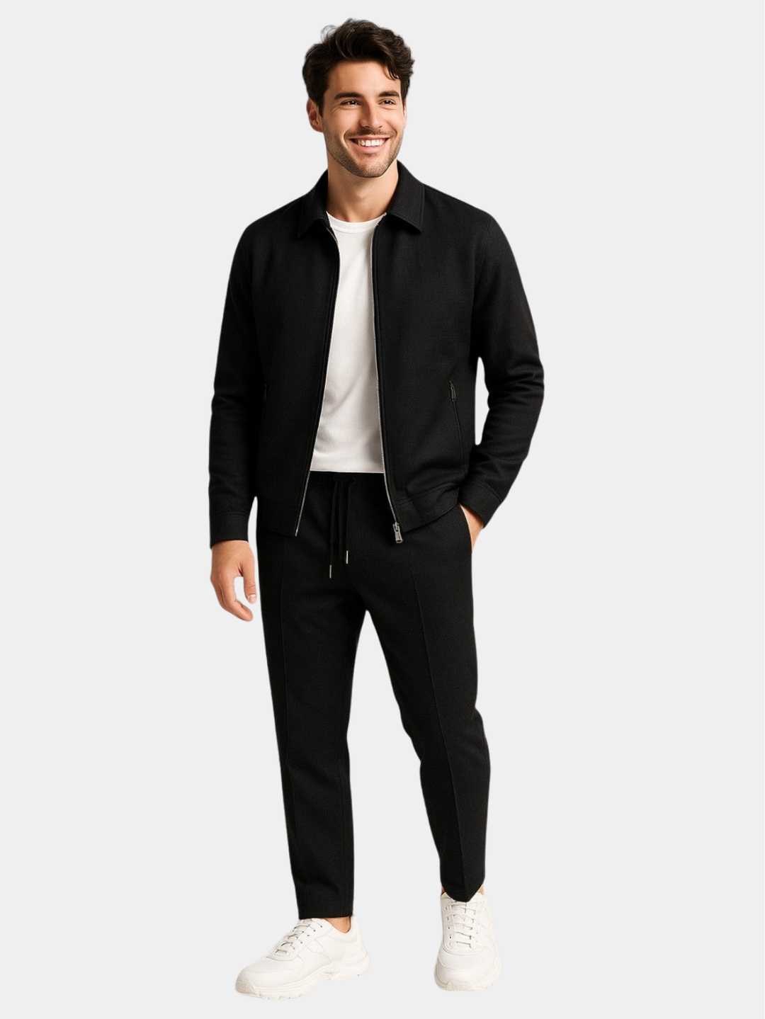 Men’s Slim-Fit Smart Jacket & Trouser Set