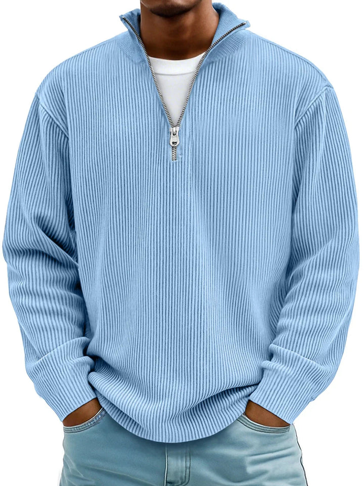 Men’s Textured Half-Zip Jumper