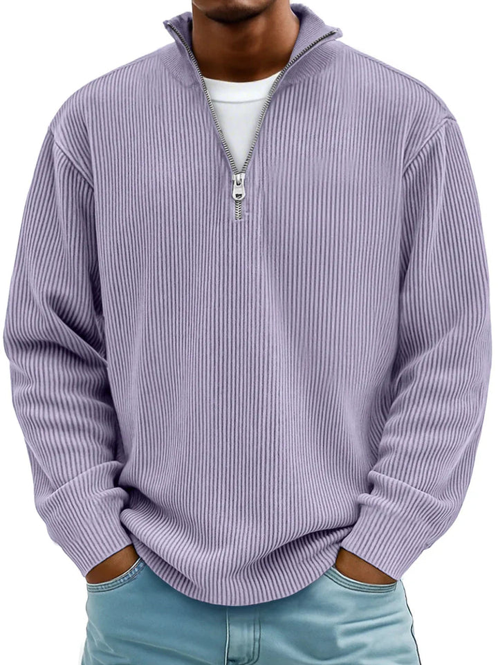 Men’s Textured Half-Zip Jumper