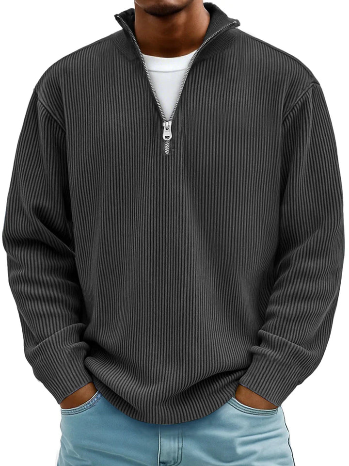 Men’s Textured Half-Zip Jumper