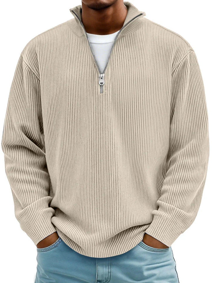 Men’s Textured Half-Zip Jumper
