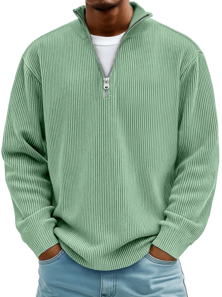 Men’s Textured Half-Zip Jumper