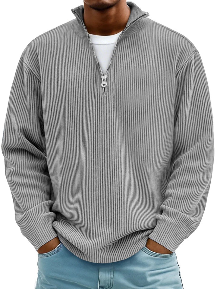 Men’s Textured Half-Zip Jumper