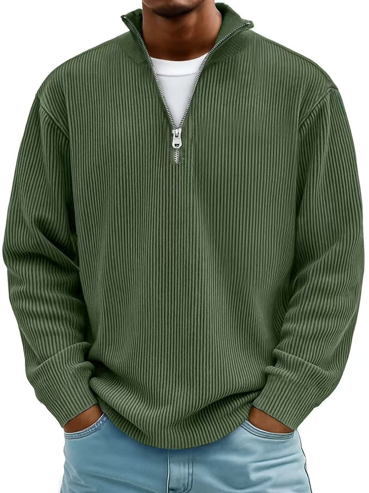 Men’s Textured Half-Zip Jumper