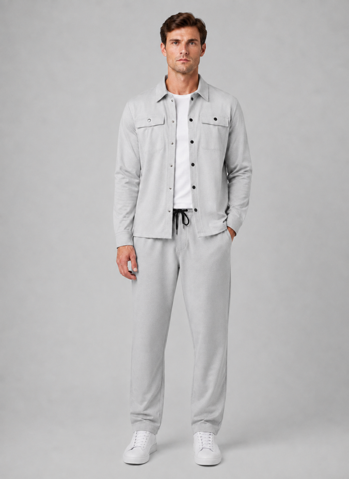 Men’s Smart-Casual Overshirt & Trouser Set