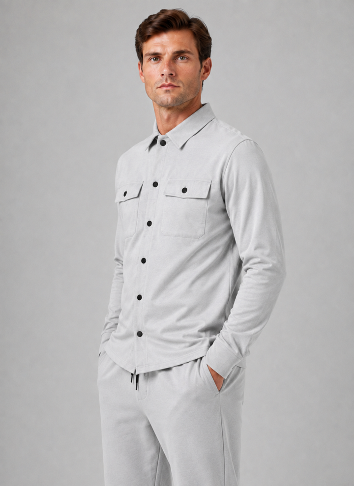 Men’s Smart-Casual Overshirt & Trouser Set