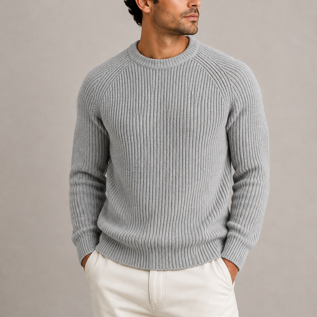 Men’s Heavyweight Ribbed Crew-Neck Jumper