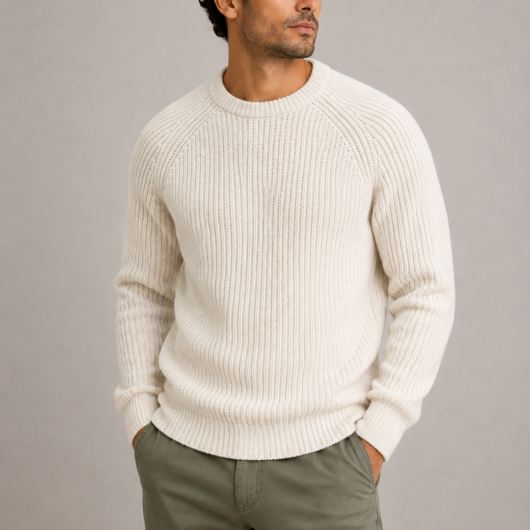 Men’s Heavyweight Ribbed Crew-Neck Jumper