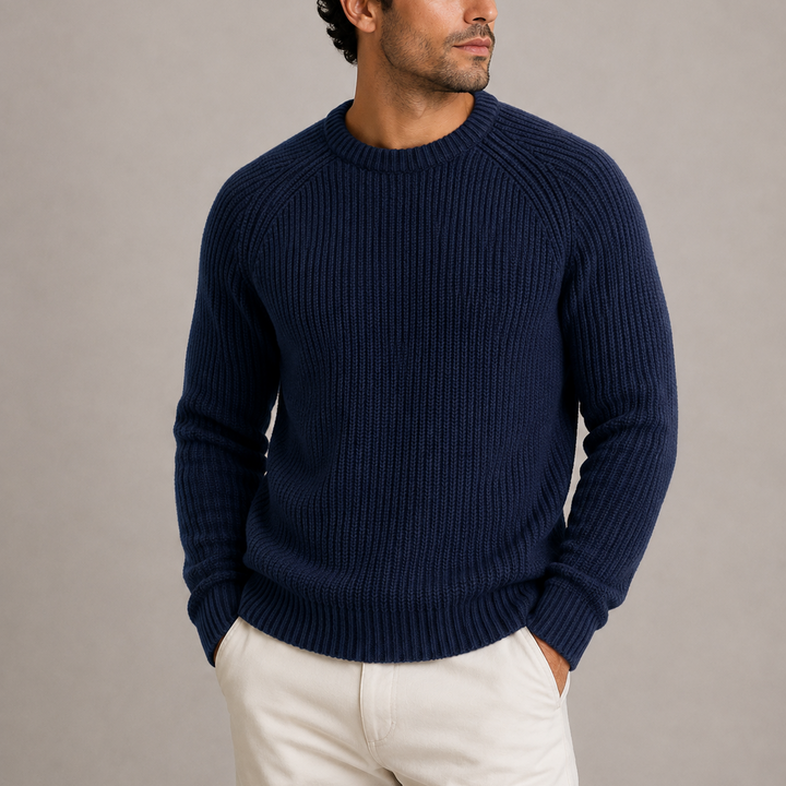 Men’s Heavyweight Ribbed Crew-Neck Jumper