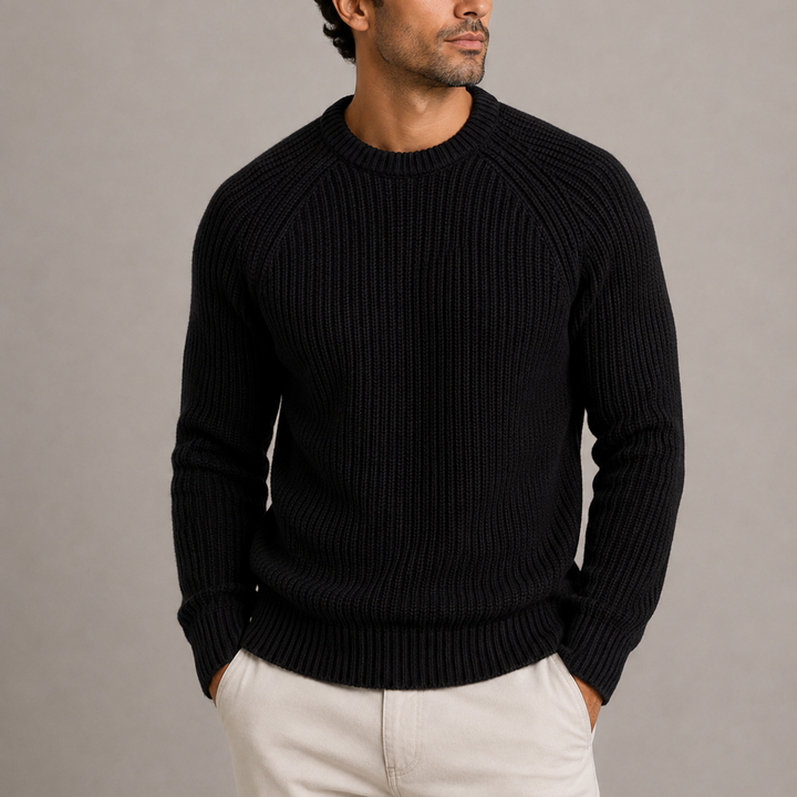 Men’s Heavyweight Ribbed Crew-Neck Jumper