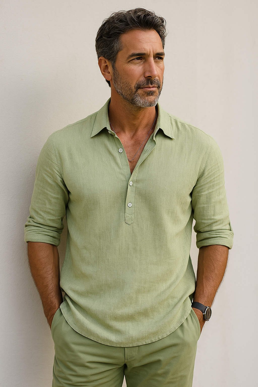 Men’s Textured Linen Shirt