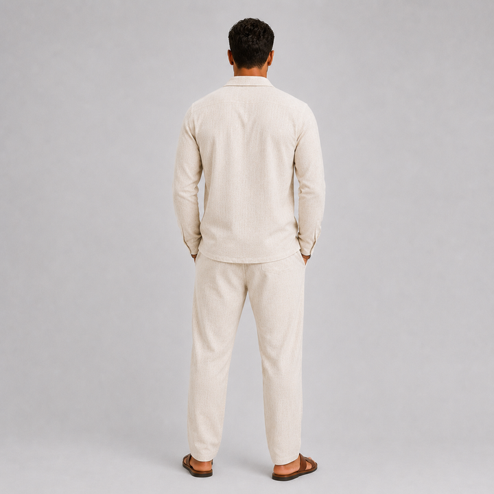 Men’s Linen-Blend Shirt & Trouser Set