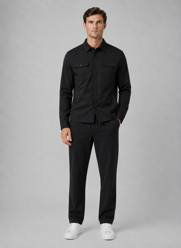 Men’s Smart-Casual Overshirt & Trouser Set