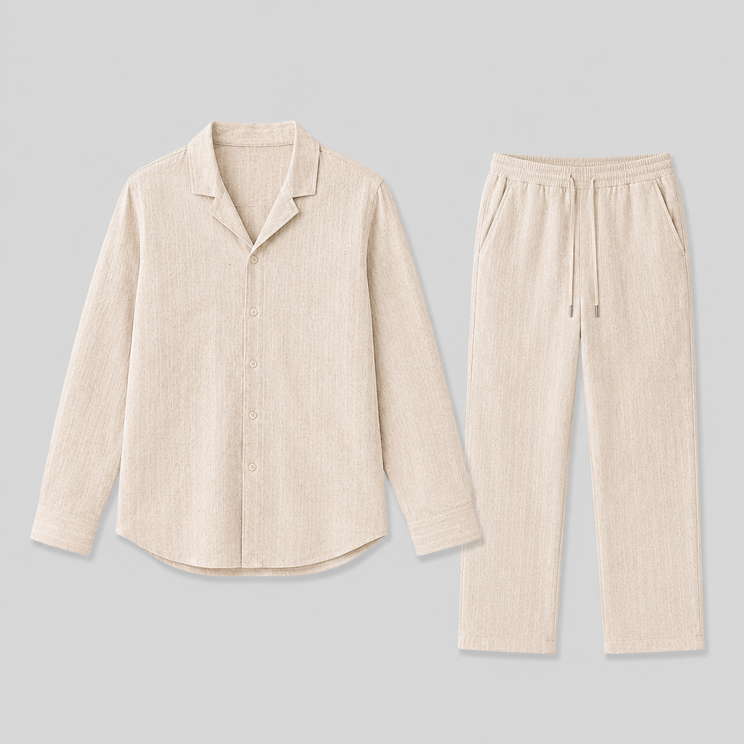 Men’s Linen-Blend Shirt & Trouser Set