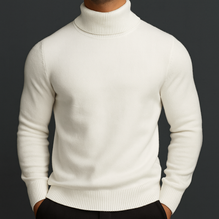 Men’s Classic Roll-Neck Knitted Jumper