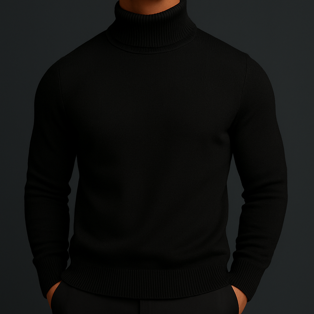 Men’s Classic Roll-Neck Knitted Jumper