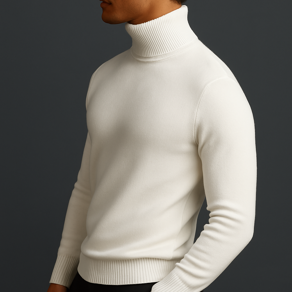 Men’s Classic Roll-Neck Knitted Jumper