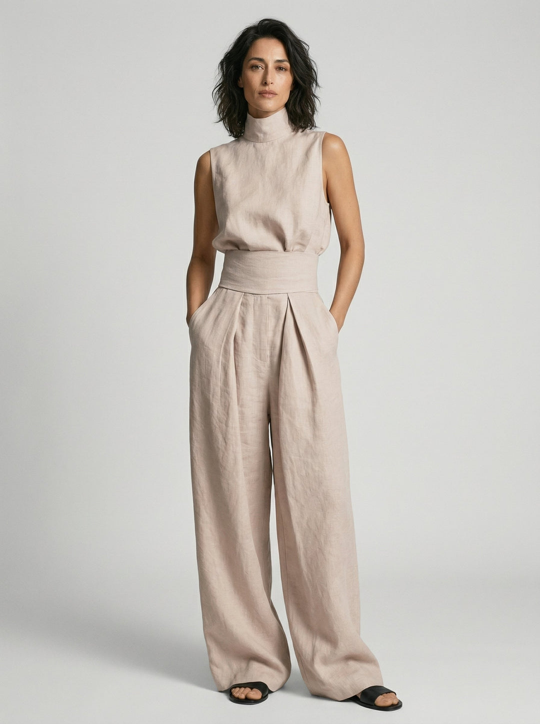 Esther | Minimalist Sleeveless Top Set