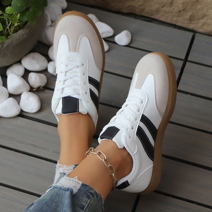 Retro Leather Trainers