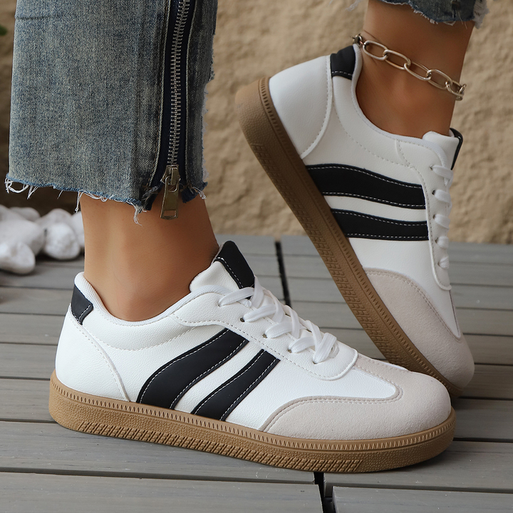 Retro Leather Trainers