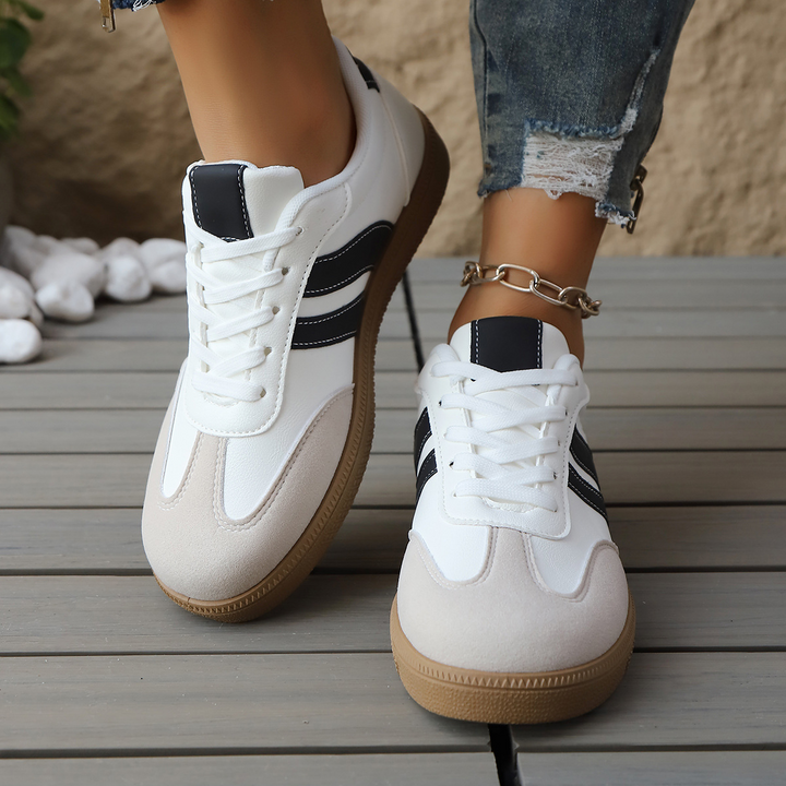 Retro Leather Trainers