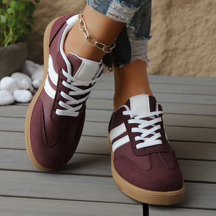 Retro Leather Trainers