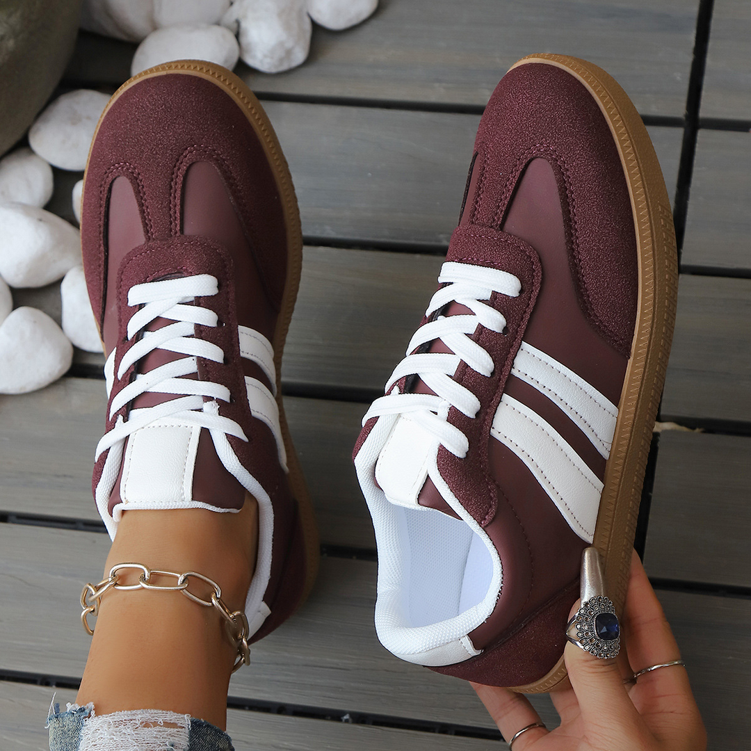 Retro Leather Trainers