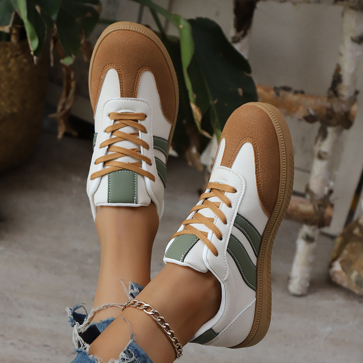 Retro Leather Trainers