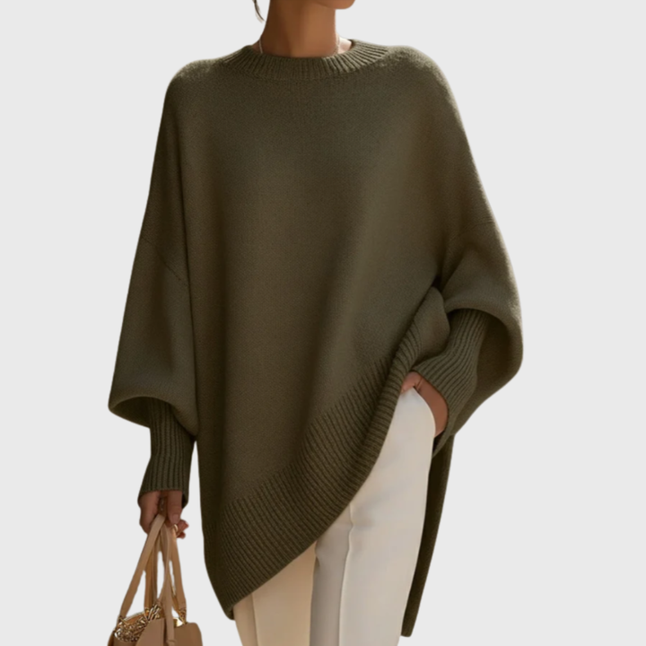Women’s Oversized Knitted Poncho Jumper