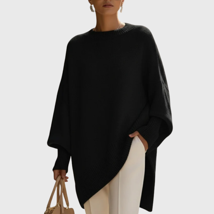 Women’s Oversized Knitted Poncho Jumper