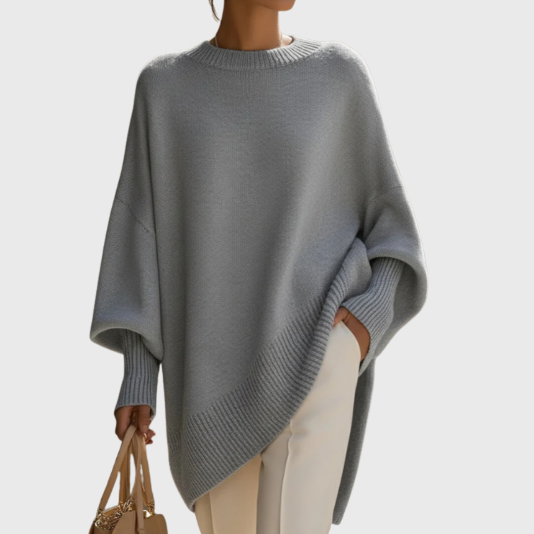 Women’s Oversized Knitted Poncho Jumper