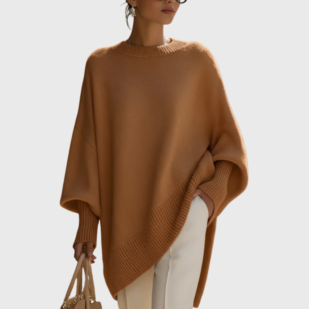 Women’s Oversized Knitted Poncho Jumper