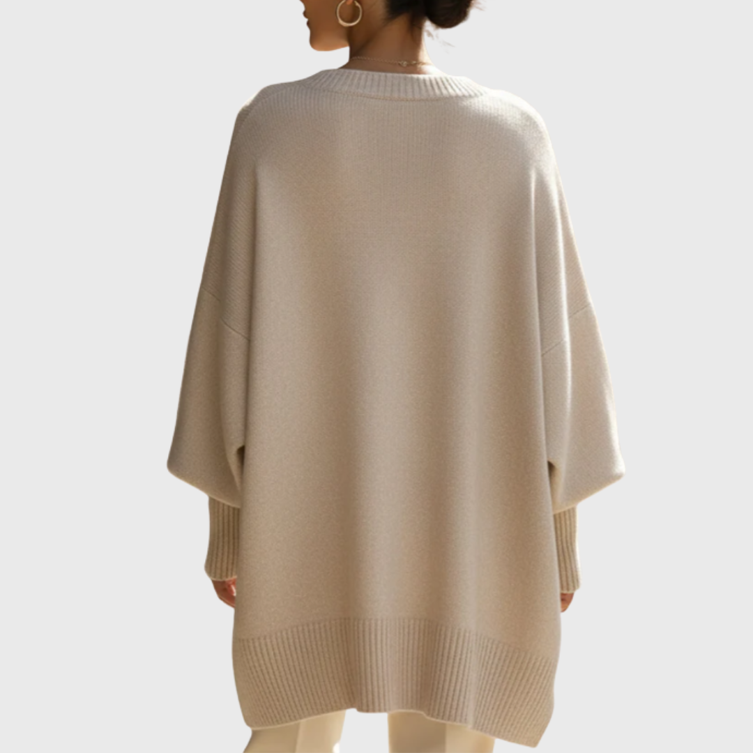 Women’s Oversized Knitted Poncho Jumper