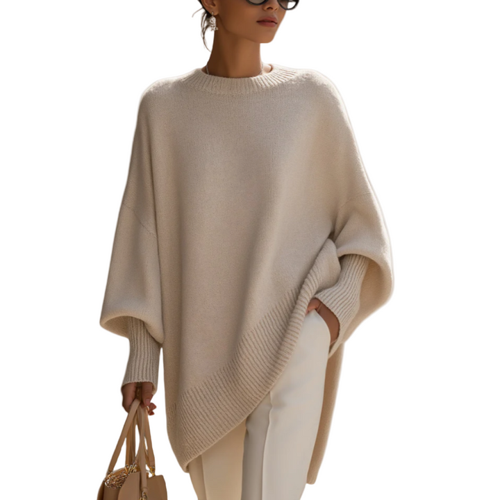 Women’s Oversized Knitted Poncho Jumper