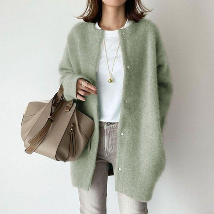 Women’s Longline Button-Up Knitted Cardigan