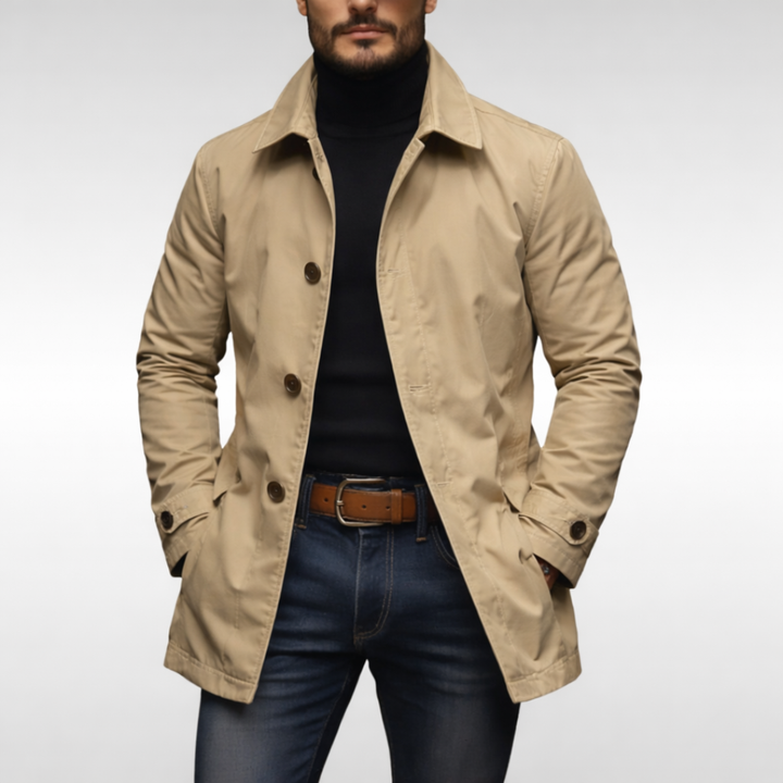 Men’s Lightweight Button-Up Coat