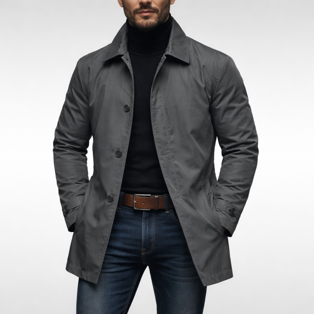 Men’s Lightweight Button-Up Coat